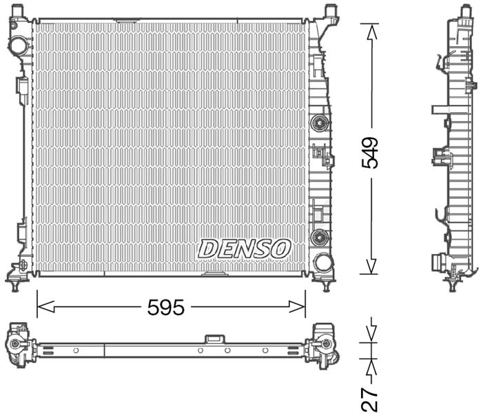 DENSO DRM17055 Soğutma Sistemi Su Soğutucu & Parçaları - MERCEDES-BENZ M-SERISI (W166) uyumlu