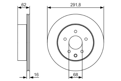BOSCH 0 986 479 S31 Fren Sistemleri Fren Diski - NISSAN LEAF (ZE0) uyumlu