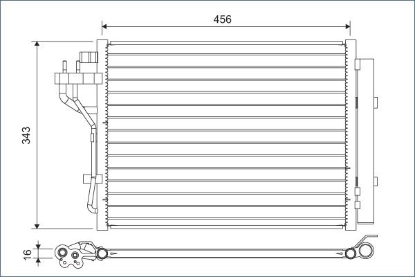 VALEO 822629 İklimlendirme Sistemi Klima Radyatörü - HYUNDAI i10 II (BA, IA) uyumlu