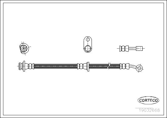 CORTECO 19032668 Fren Sistemleri Fren Hortumları - HONDA PRELUDE IV (BB_) uyumlu