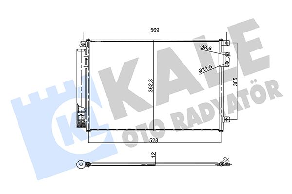 KALE OTO RADYATÖR 358910 İklimlendirme Sistemi Klima Radyatörü - FIAT 500 (312_) uyumlu