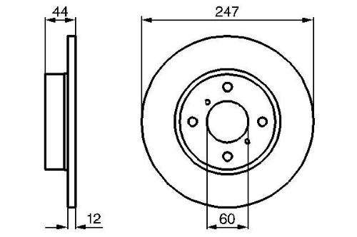 BOSCH 0 986 478 729 Fren Sistemleri Fren Diski - OPEL AGILA A (H00) uyumlu