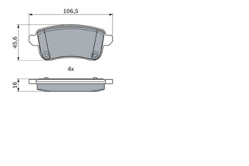 BOSCH 0 986 494 978 Fren Sistemleri Fren Balatası - RENAULT GRAND SCÉNIC III (JZ0/1_) uyumlu