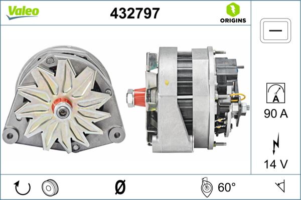 VALEO 432797 Elektrik Sistemi Alternatör - PORSCHE 928 uyumlu