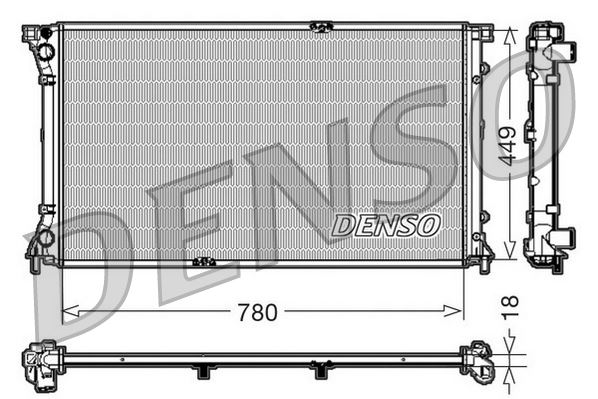 DENSO DRM23097 Soğutma Sistemi Su Soğutucu & Parçaları - RENAULT TRAFIC II Panelvan/Van (FL) uyumlu
