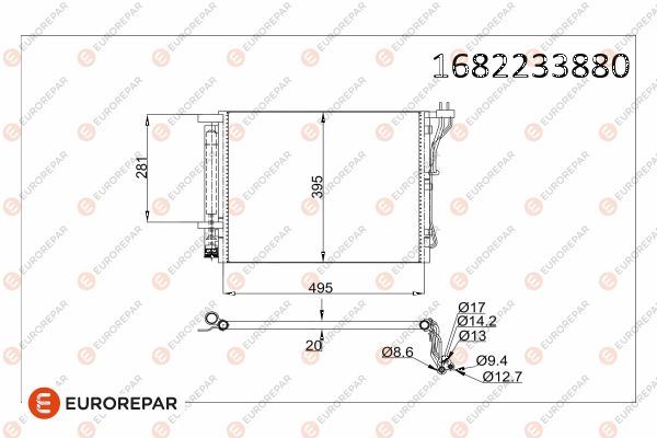 EUROREPAR 1682233880 İklimlendirme Sistemi Klima Radyatörü