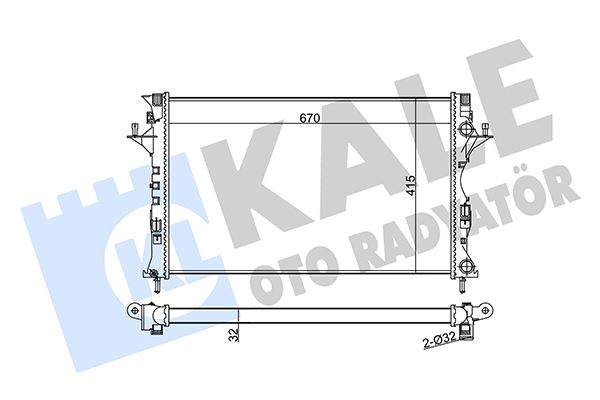 KALE OTO RADYATÖR 371600 Soğutma Sistemi Su Soğutucu & Parçaları - RENAULT LAGUNA II (BG0/1_) uyumlu
