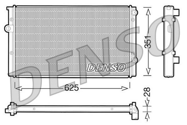 DENSO DRM32008 Soğutma Sistemi Su Soğutucu & Parçaları - VW POLO II (86C, 80) uyumlu