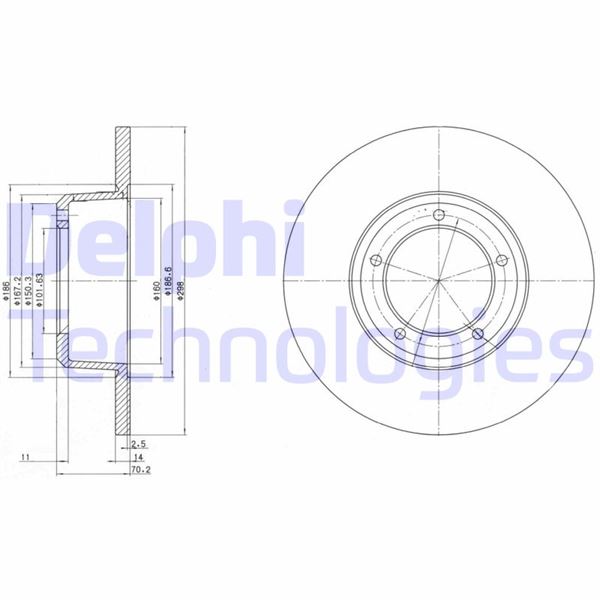 DELPHI BG2297 Fren Sistemleri Fren Diski - LAND ROVER RANGE ROVER I uyumlu