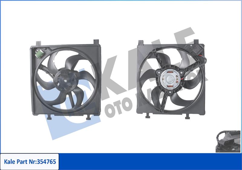 KALE OTO RADYATÖR 354765 Soğutma Sistemi Fan - VW UP! (121, 122, BL1, BL2, BL3, 123) uyumlu