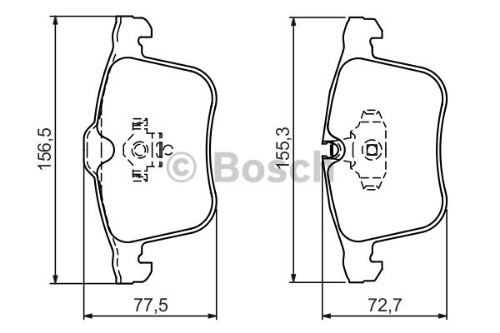BOSCH 0 986 494 280 Fren Sistemleri Fren Balatası - SAAB 9-3 (YS3F, E79, D79, D75) uyumlu