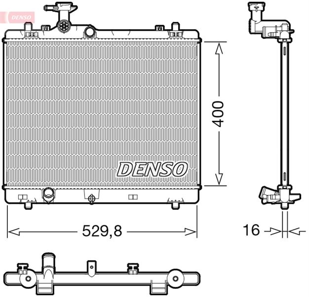 DENSO DRM47043 Soğutma Sistemi Su Soğutucu & Parçaları - SUZUKI SWIFT IV (FZ, NZ) uyumlu