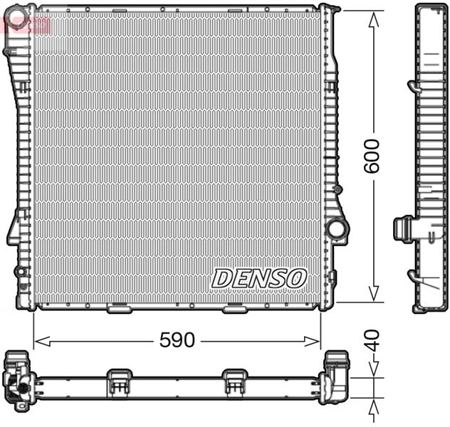 DENSO DRM05112 Soğutma Sistemi Su Soğutucu & Parçaları - BMW X5 (E53) uyumlu
