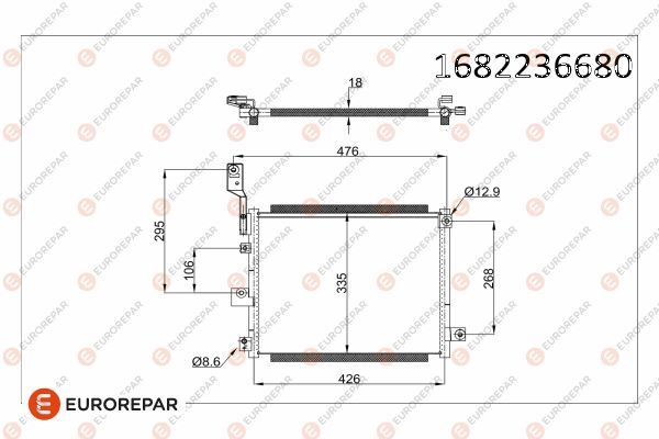 EUROREPAR 1682236680 İklimlendirme Sistemi Klima Radyatörü