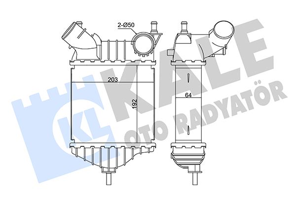 KALE OTO RADYATÖR 352350 Motor Turbo Radyatörü - FIAT PUNTO (188_) uyumlu