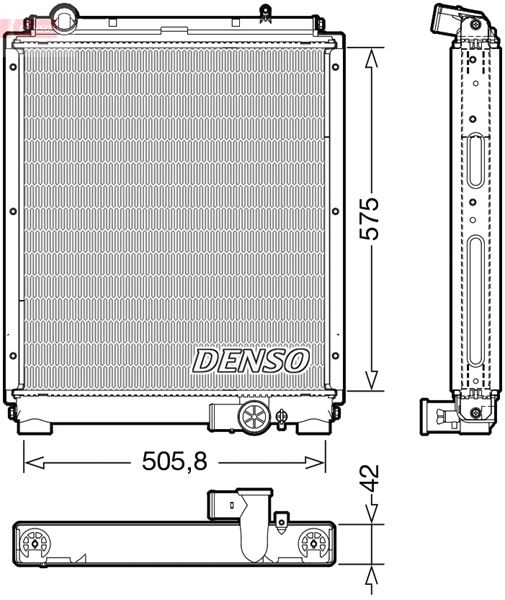DENSO DRM45052 Soğutma Sistemi Su Soğutucu & Parçaları - FUSO (MITSUBISHI) CANTER uyumlu