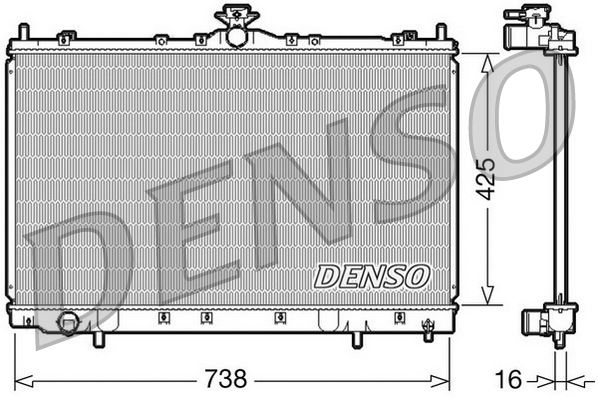DENSO DRM45012 Soğutma Sistemi Su Soğutucu & Parçaları - MITSUBISHI GRANDIS (NA_W) uyumlu