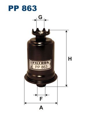 FILTRON PP 863 Yakıt Sistemi Yakıt Filtresi - MITSUBISHI COLT III (C5_A) uyumlu