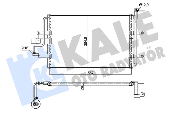KALE OTO RADYATÖR 352630 İklimlendirme Sistemi Klima Radyatörü - VW GOLF IV (1J1) uyumlu