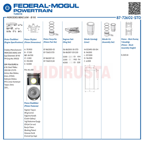 Piston Segmanı - GOETZE ENGINE - 8772602STD