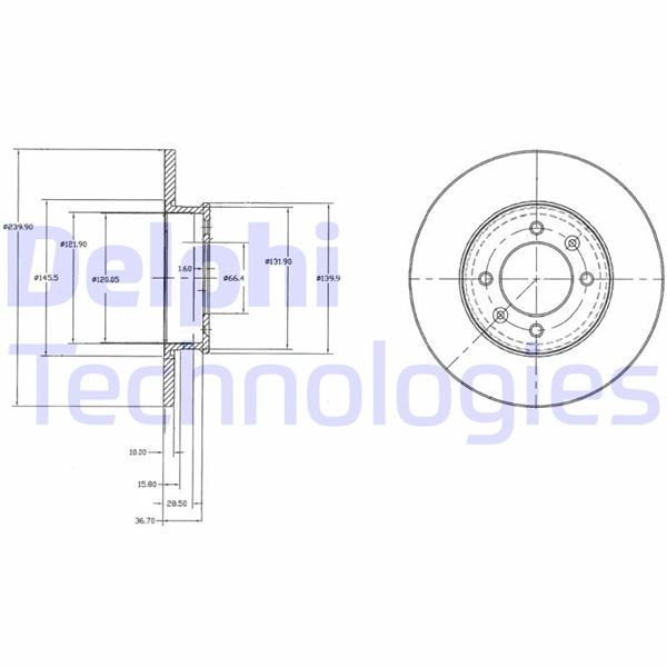 DELPHI BG3261 Fren Sistemleri Fren Diski - MG MGF (RD) uyumlu
