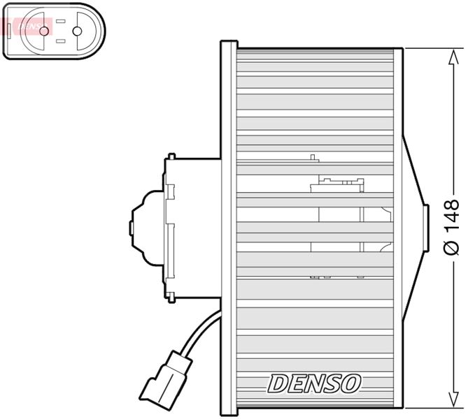 DENSO DEA10054 İklimlendirme Sistemi Fan Parçaları - FORD FIESTA Kasa/büyük limuzin (F3L, F5L) uyumlu