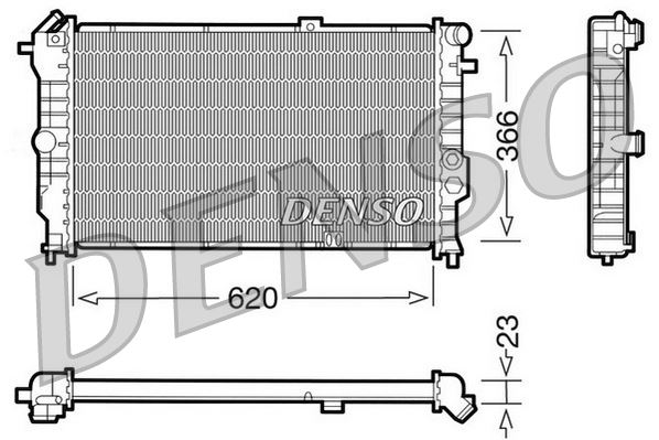 DENSO DRM20020 Soğutma Sistemi Su Soğutucu & Parçaları - OPEL VECTRA A Hatchback (J89) uyumlu