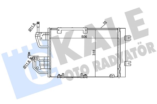 KALE OTO RADYATÖR 393500 İklimlendirme Sistemi Klima Radyatörü - OPEL ASTRA H Kombi van (L70) uyumlu