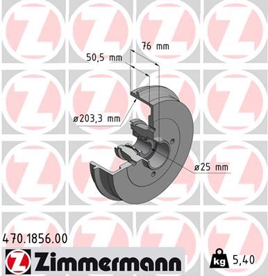 ZIMMERMANN 470.1856.00 Fren Sistemleri Fren Kampanası - RENAULT TWINGO II (CN0_) uyumlu