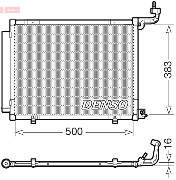 DENSO DCN10058 İklimlendirme Sistemi Klima Radyatörü - FORD FIESTA VII (HJ, HF) uyumlu