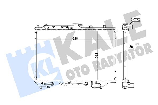 KALE OTO RADYATÖR 345960 Soğutma Sistemi Su Soğutucu & Parçaları - MAZDA 323 S IV (BG) uyumlu
