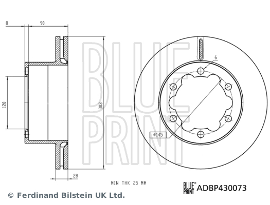BLUE PRINT ADBP430073 Fren Sistemleri Fren Diski - MAN TGE Panelvan/Van uyumlu