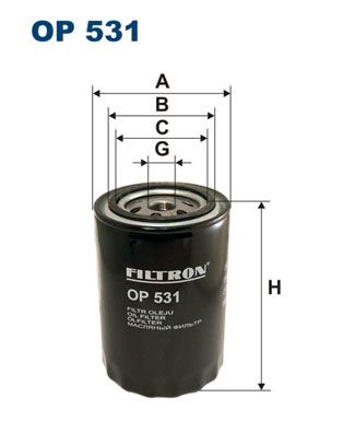 FILTRON OP 531 Motor Yağ Filtresi - OPEL ASCONA B (81_, 86_, 87_, 88_) uyumlu