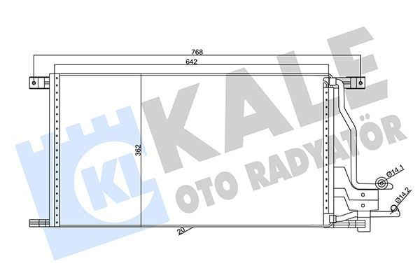 KALE OTO RADYATÖR 357390 İklimlendirme Sistemi Klima Radyatörü - FORD TRANSIT Minibüs/Otobüs (E_ _) uyumlu