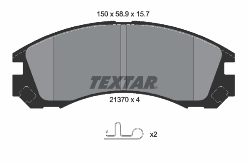 TEXTAR 2137001 Fren Sistemleri Fren Balatası - MITSUBISHI OUTLANDER II (CW_W) uyumlu
