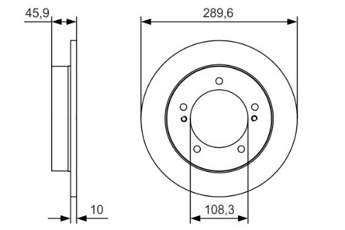 BOSCH 0 986 479 B09 Fren Sistemleri Fren Diski - SUZUKI SAMURAI SUV (SJ_) uyumlu
