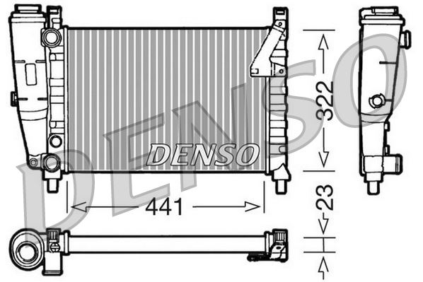 DENSO DRM09143 Soğutma Sistemi Su Soğutucu & Parçaları - FIAT UNO (146_, 158_) uyumlu