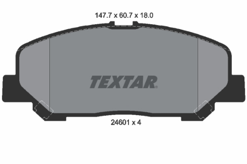 TEXTAR 2460101 Fren Sistemleri Fren Balatası - TOYOTA PREVIA III (_R2_, _R5_) uyumlu