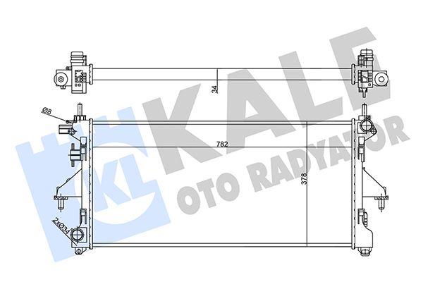 KALE OTO RADYATÖR 356455 Soğutma Sistemi Su Soğutucu & Parçaları - FIAT DUCATO Minibüs/Otobüs (250_) uyumlu