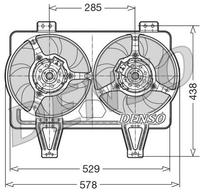 DENSO DER01016 Soğutma Sistemi Fan - ALFA ROMEO 155 (167_) uyumlu
