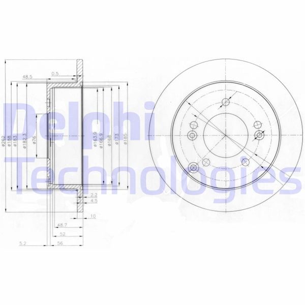 DELPHI BG3799 Fren Sistemleri Fren Diski - KIA SPORTAGE II (JE_, KM_) uyumlu