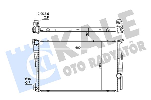 KALE OTO RADYATÖR 361715 Soğutma Sistemi Su Soğutucu & Parçaları - BMW X3 (F25) uyumlu
