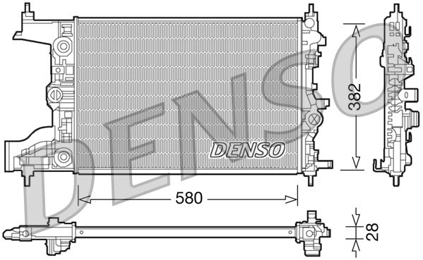 DENSO DRM20097 Soğutma Sistemi Su Soğutucu & Parçaları - OPEL ASTRA J Sports Tourer (P10) uyumlu