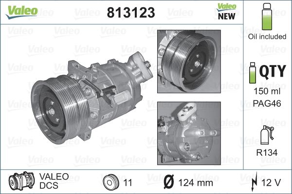 VALEO 813123 İklimlendirme Sistemi Kompresör Parçaları - ALFA ROMEO 159 (939_) uyumlu