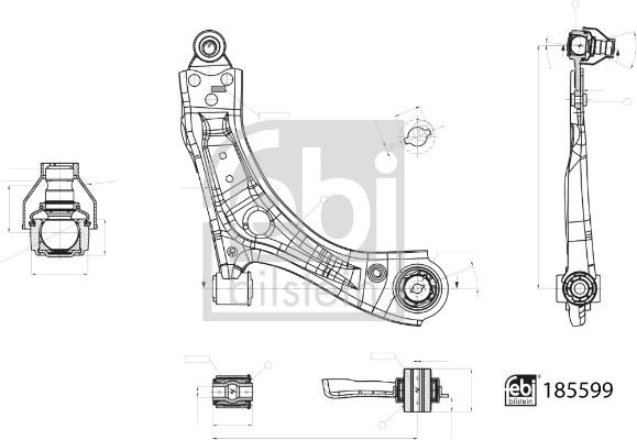 FEBI BILSTEIN 185599 Süspansiyon Sistemi Bugi Kolu - FORD FOCUS IV (HN) uyumlu