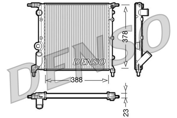 DENSO DRM23006 Soğutma Sistemi Su Soğutucu & Parçaları - RENAULT CLIO I (B/C57_, 5/357_) uyumlu
