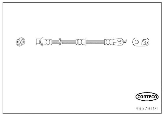 CORTECO 49379101 Fren Sistemleri Fren Hortumları - LEXUS RX (_U3_) uyumlu