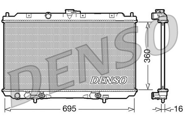 DENSO DRM46024 Soğutma Sistemi Su Soğutucu & Parçaları - NISSAN ALMERA TINO (V10) uyumlu