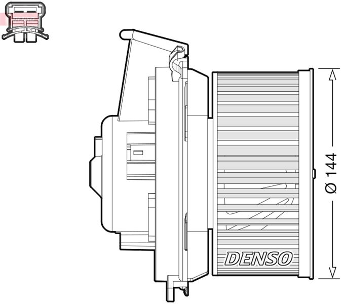 DENSO DEA21013 İklimlendirme Sistemi Fan Parçaları - PEUGEOT 206 Hatchback (2A/C) uyumlu