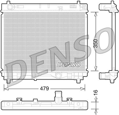 DENSO DRM50059 Soğutma Sistemi Su Soğutucu & Parçaları - TOYOTA VERSO S (_P12_) uyumlu